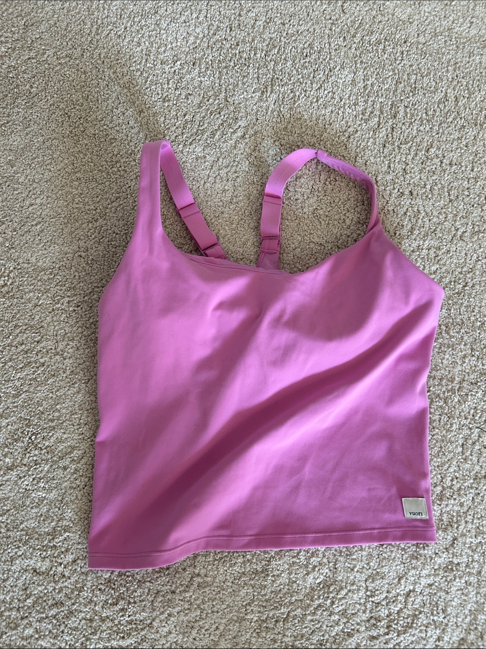 Vuori Fuchsia Adjustable-Strap Scoop Tank